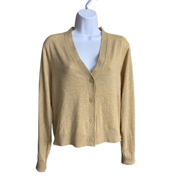 A New Day Womens Camel Color Button-Down Cardigan Sweater Lightweight Size Small - Picture 7 of 11